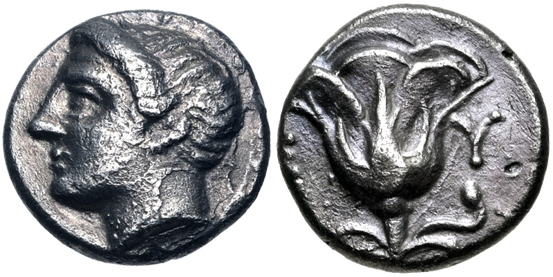 Coinage of Memnon of Rhodes, Mysia. Mid 4th century BC